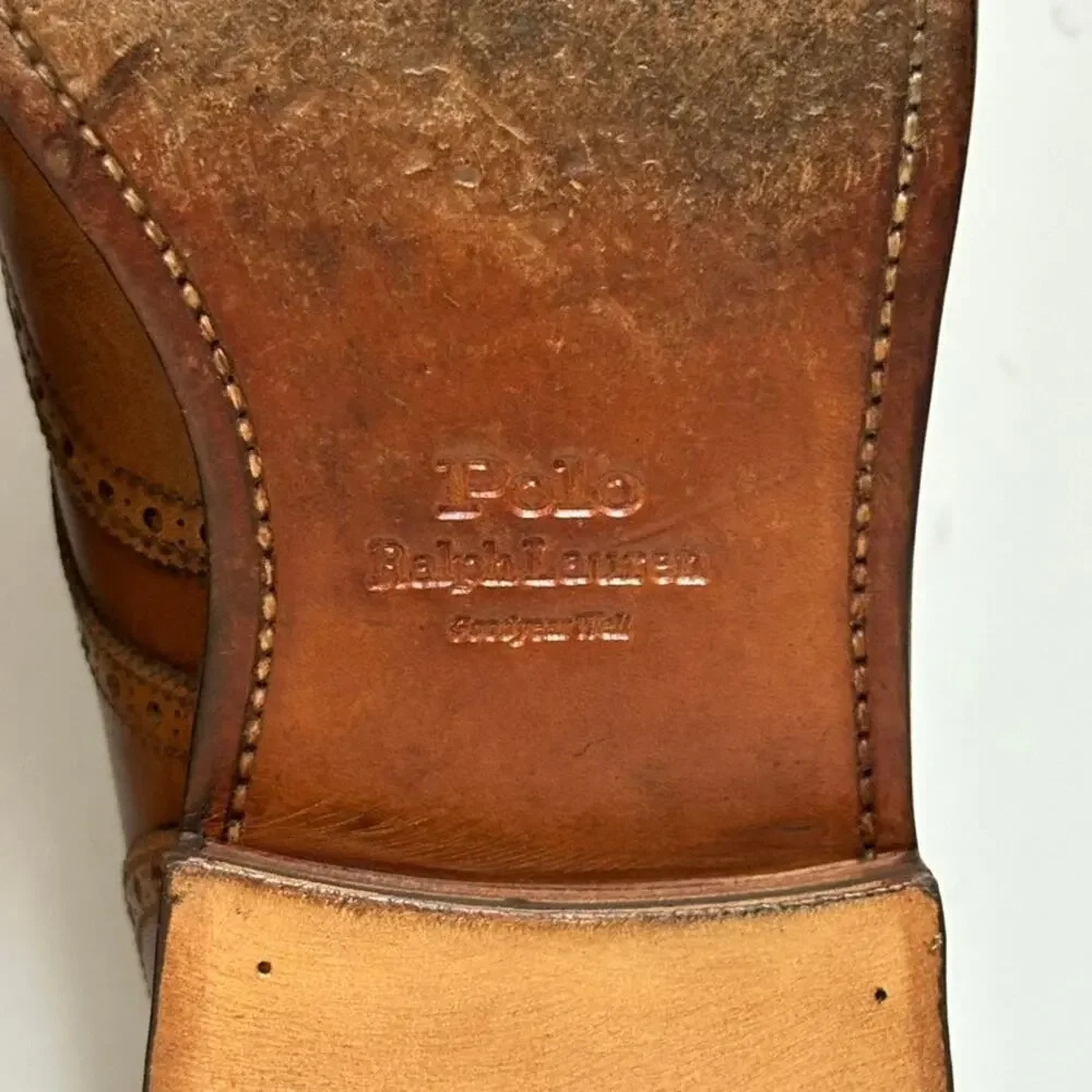 NEW HEELS Polo Ralph Lauren Brenton Wingtip Derby Goodyear  display picture 3
